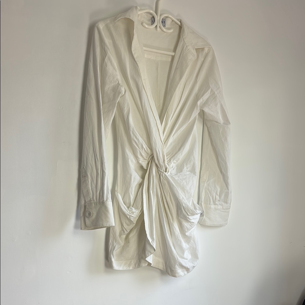 Lioness White Dress (linen feels material) size Small - Picture 4 of 8